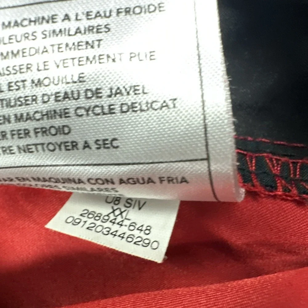 VTG Nike‎ Swim Trunks Board Shorts Men 2XL Red Black Embroidered Y2K 268944-648